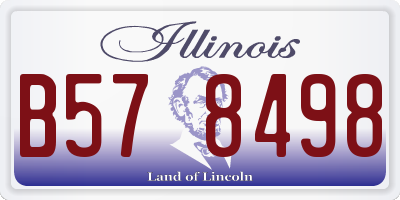 IL license plate B578498