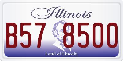 IL license plate B578500