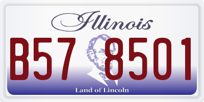 IL license plate B578501