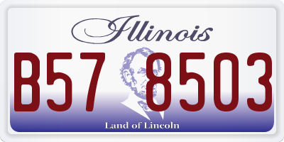 IL license plate B578503