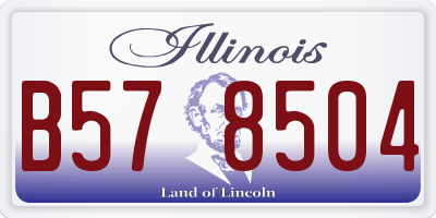 IL license plate B578504