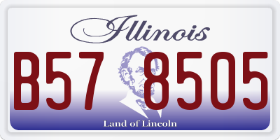 IL license plate B578505