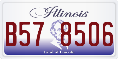 IL license plate B578506