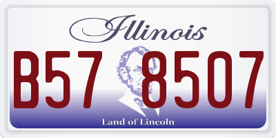 IL license plate B578507