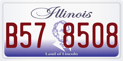 IL license plate B578508