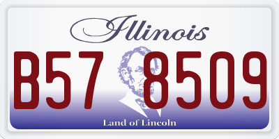 IL license plate B578509