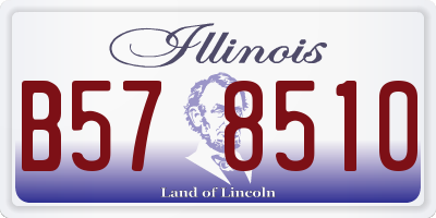 IL license plate B578510