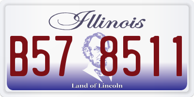 IL license plate B578511