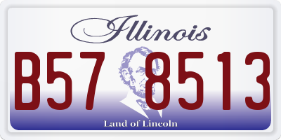 IL license plate B578513