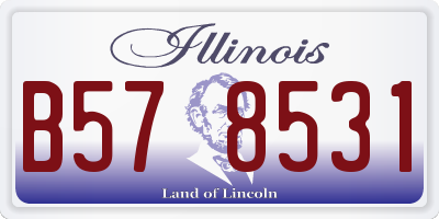 IL license plate B578531