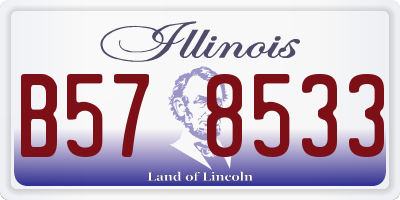 IL license plate B578533