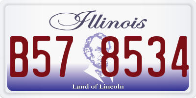 IL license plate B578534