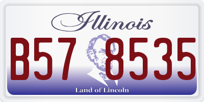 IL license plate B578535
