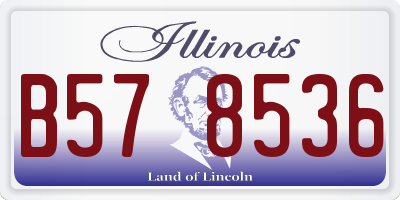 IL license plate B578536