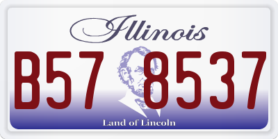 IL license plate B578537
