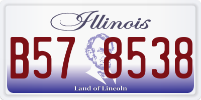 IL license plate B578538