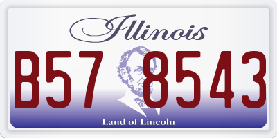 IL license plate B578543