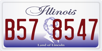 IL license plate B578547