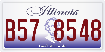 IL license plate B578548
