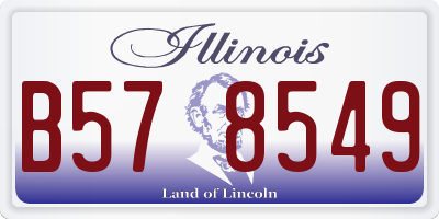 IL license plate B578549