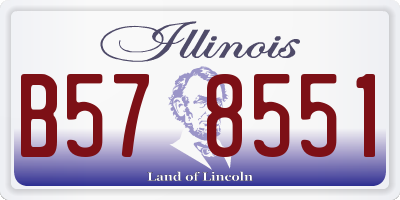IL license plate B578551