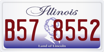 IL license plate B578552