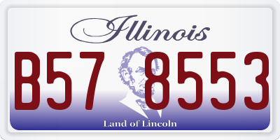 IL license plate B578553