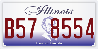 IL license plate B578554