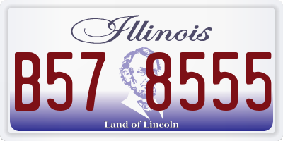 IL license plate B578555