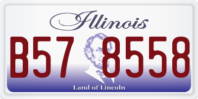 IL license plate B578558