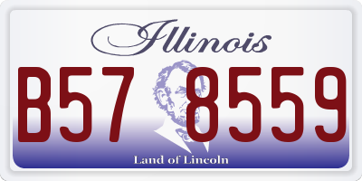 IL license plate B578559