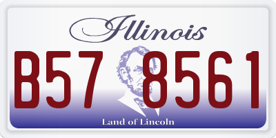 IL license plate B578561