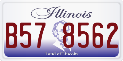 IL license plate B578562