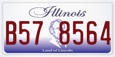 IL license plate B578564