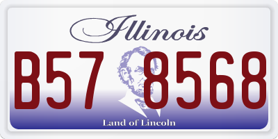 IL license plate B578568