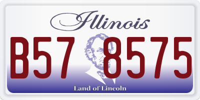 IL license plate B578575