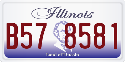 IL license plate B578581