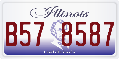 IL license plate B578587