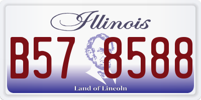 IL license plate B578588