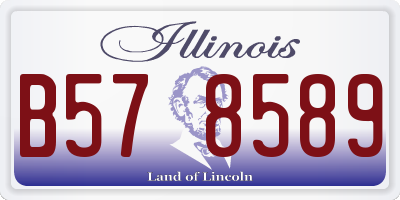 IL license plate B578589