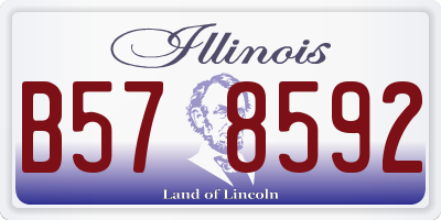 IL license plate B578592
