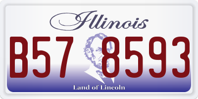 IL license plate B578593