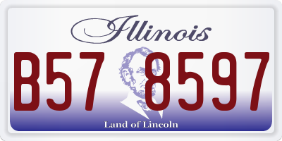 IL license plate B578597
