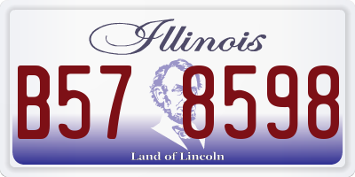 IL license plate B578598