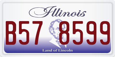 IL license plate B578599