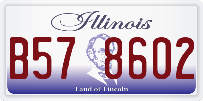 IL license plate B578602