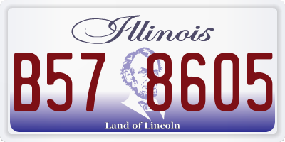 IL license plate B578605