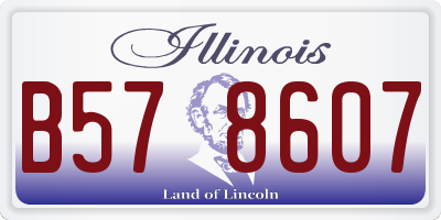 IL license plate B578607