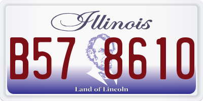 IL license plate B578610