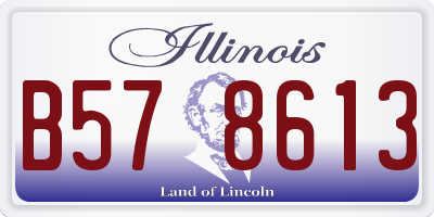 IL license plate B578613
